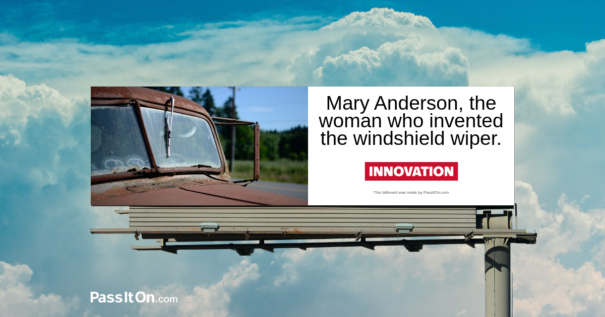 Mary Anderson, the woman who invented the windshield wiper