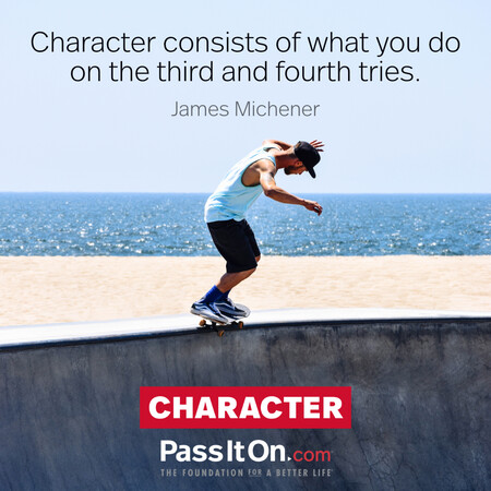 Character consists of what you do on the third and fourth tries. #<Author:0x00007fc8e82b2088>