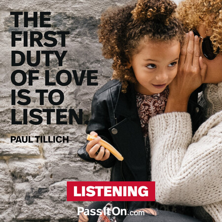 The first duty of love is to listen. #<Author:0x00007fc8e8f4ec60>