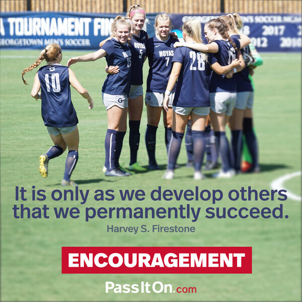 It is only as we develop others that we permanently succeed. #<Author:0x00007f132efb07a0>