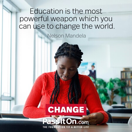 Education is the most powerful weapon which you can use to change the world. #<Author:0x00007fc8e8f33e88>