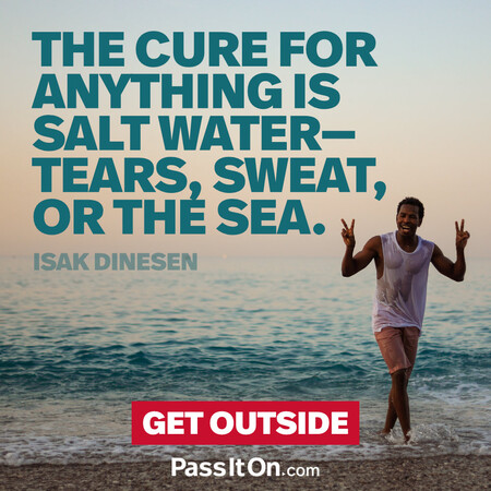 The cure for anything is salt water—tears, sweat, or the sea.

 #<Author:0x00007fc8e828b690>