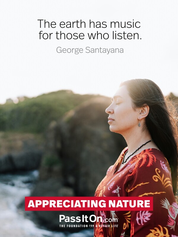 The earth has music for those who listen. #<Author:0x00007f132efce610>