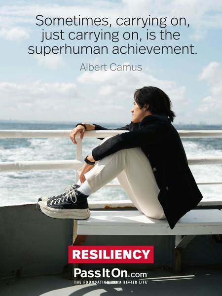 Sometimes, carrying on, just carrying on, is the superhuman achievement. #<Author:0x00007fc8e95c62c8>