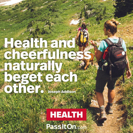 Health and cheerfulness naturally beget each other. #<Author:0x00007fc8e8f48220>