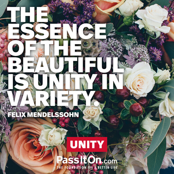 The essence of the beautiful is unity in variety. #<Author:0x00007fd889fefb50>