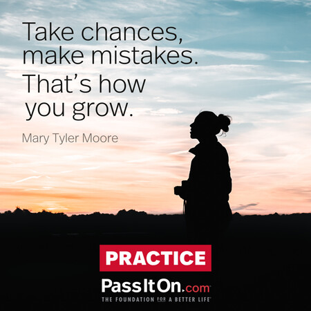 Take chances, make mistakes. That's how you grow. #<Author:0x00007fc8e824ec40>