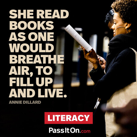 She read books as one would breathe air, to fill up and live. #<Author:0x00007fc8e95cc448>