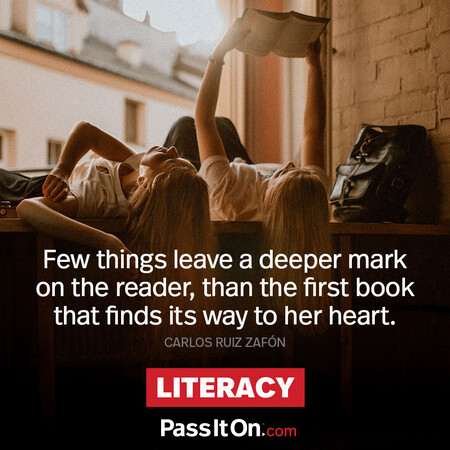 Few things leave a deeper mark on the reader, than the first book that finds its way to her heart. #<Author:0x00007fc8e824dfc0>