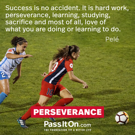 Success is no accident. It is hard work, perseverance, learning, studying, sacrifice and most of all, love of what you are doing or leading to do. #<Author:0x00007fc8e82d0150>