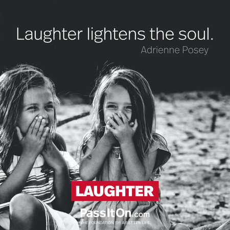 Laughter lightens the soul. #<Author:0x00007fc8e9457a90>