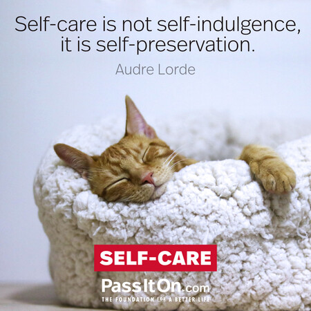 Self-care is not self-indulgence, it is self-preservation. #<Author:0x00007fc8e959d990>