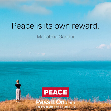 Peace is its own reward. #<Author:0x00007fc8e9399ec8>