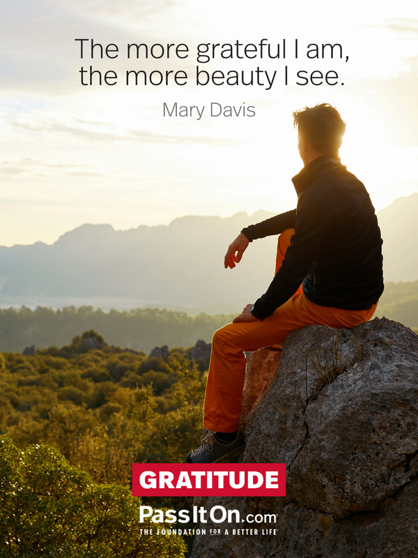 The more grateful I am, the more beauty I see. #<Author:0x00007efc1d9cdc20>
