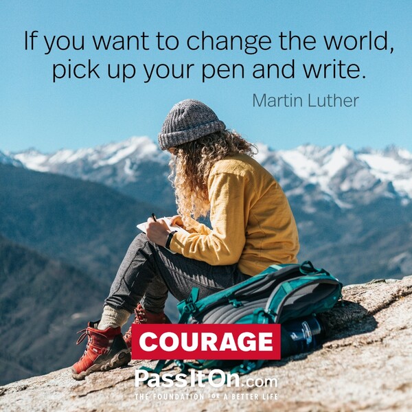 If you want to change the world, pick up your pen and write. #<Author:0x00007fc8e95839a0>