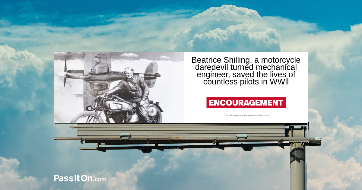 Beatrice Shilling, a motorcycle daredevil turned mechanical engineer, saved the lives of countless pilots in WWll