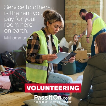 Service to others is the rent you pay for your room here on earth. #<Author:0x00007f60fd366400>