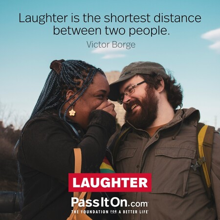 Laughter is the shortest distance between two people. #<Author:0x00007f60ffeb03e0>