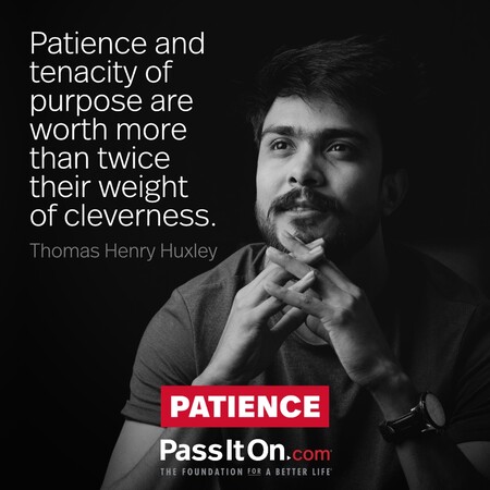 Patience and tenacity of purpose are worth more than twice their weight of cleverness. #<Author:0x00007f60fd3535d0>