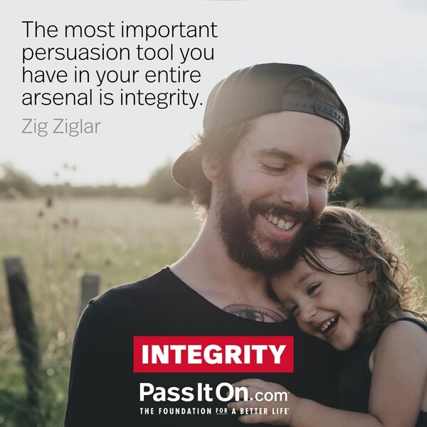 The most important persuasion tool you have in your entire arsenal is integrity. #<Author:0x00007f60fd402300>