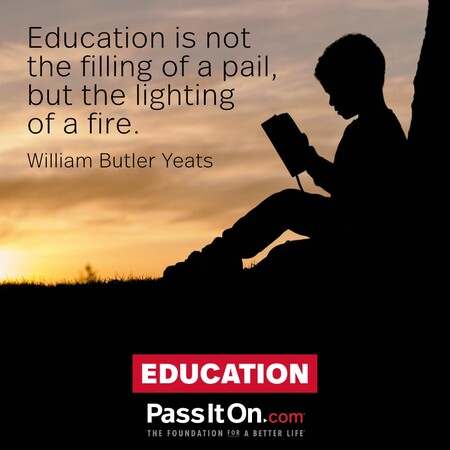 Education is not the filling of a pail, but the lighting of a fire. #<Author:0x00007fe174512950>