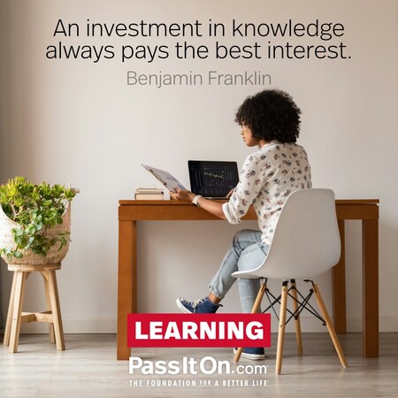 An investment in knowledge always pays the best interest. #<Author:0x00007f60fe65d220>