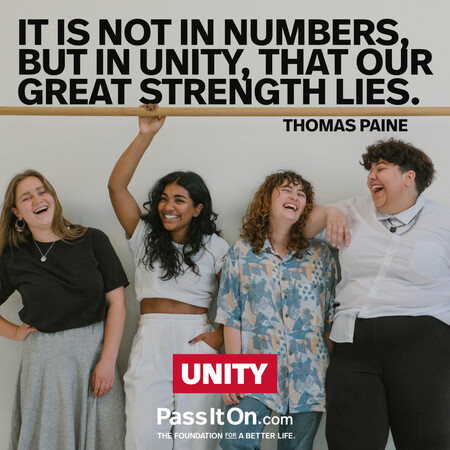 It is not in numbers, but in unity, that our great strength lies. #<Author:0x00007f60fff85f18>