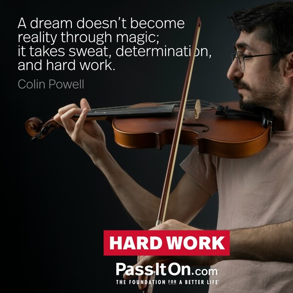 A dream doesn't become reality through magic; it takes sweat, determination, and hard work. #<Author:0x00007f60fd3e8860>