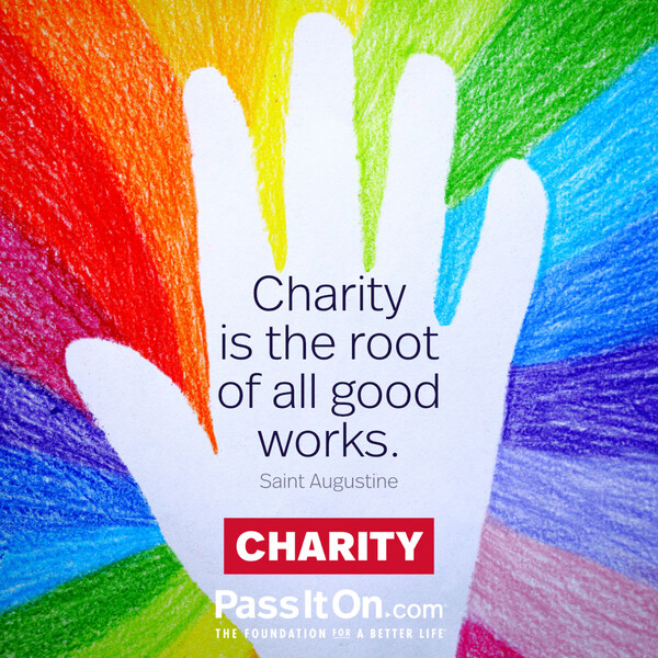 Charity is the root of all good works. #<Author:0x00007f60ffeafa08>