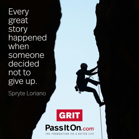 Every great story happened when someone decided not to give up. #<Author:0x00007f60ffee9d98>