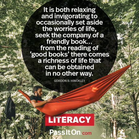 life, seek the company of a friendly book… from the reading of ‘good books’ there comes a richness of life that can be obtained in no other way. #<Author:0x00007f7a905bac90>