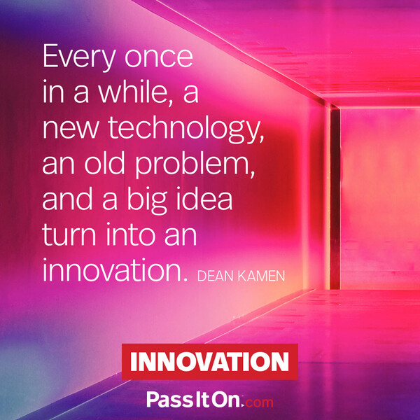 Every once in a while, a new technology, an old problem, and a big idea turn into an innovation. #<Author:0x00007fe16659f7a0>