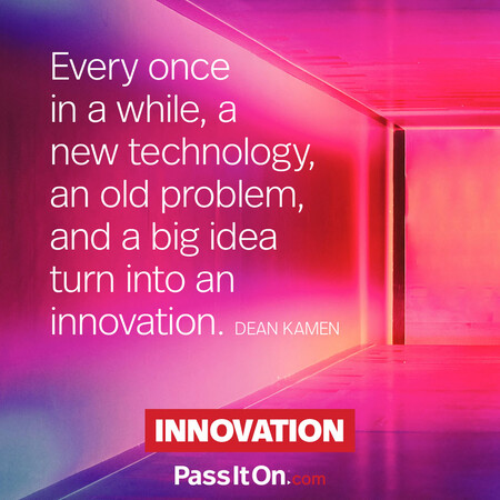 Every once in a while, a new technology, an old problem, and a big idea turn into an innovation. #<Author:0x00007f60ffe5e608>