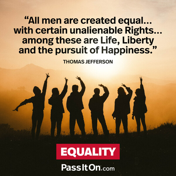 All men are created equal... with certain unalienable Rights... among these are Life, Liberty and the pursuit of Happiness. #<Author:0x00007fe1666bc098>