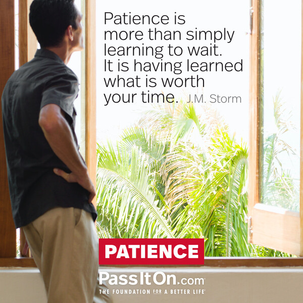 Patience is more than simply learning to wait. It is having learned what is worth your time. #<Author:0x00007f60fd3e2fa0>