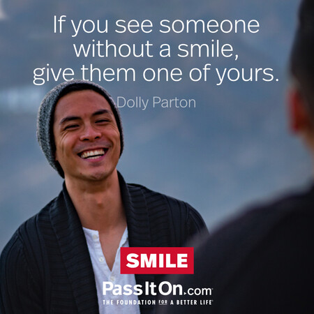 If you see someone without a smile, give them one of yours. #<Author:0x00007f60fe417d08>
