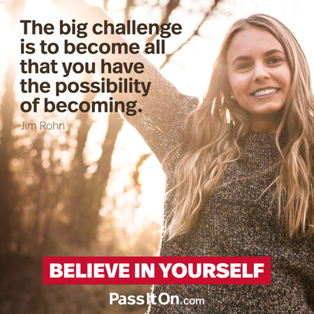 The big challenge is to become all that you have the possibility of becoming. #<Author:0x00007fe174561690>