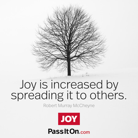 Joy is increased by spreading it to others. #<Author:0x00007f60fee5b058>