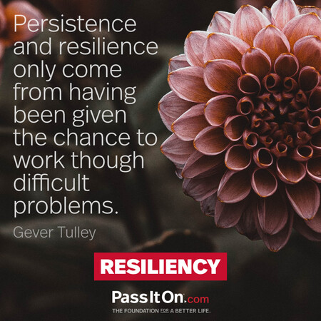Persistence and resilience only come from having been given the chance to work though difficult problems. #<Author:0x00007f02e70503c0>