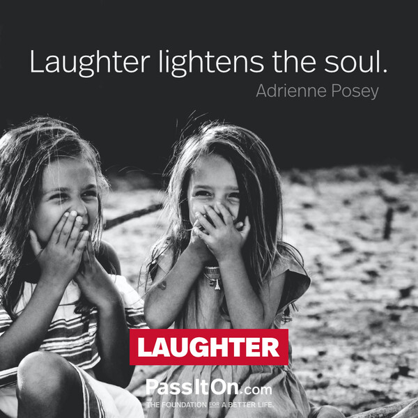 Laughter lightens the soul. #<Author:0x00007f60fe0d1f40>