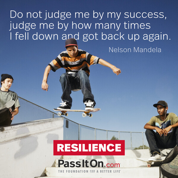 Do not judge me by my success, judge me by how many times I fell down and got back up again. #<Author:0x00007f60fee59398>