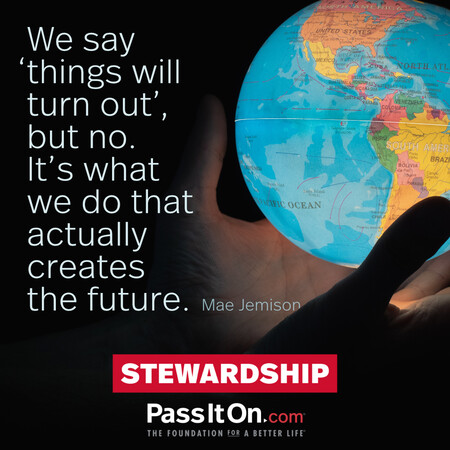 We say 'things will turn out', but no. It's what we do that actually creates the future. #<Author:0x00007f02e7053200>
