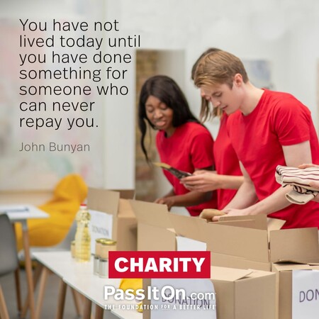 You have not lived today until you have done something for someone who can never repay you. #<Author:0x00007f02e708e8a0>