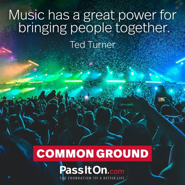 Music has a great power for bringing people together. #<Author:0x00007f60fd3d94c8>