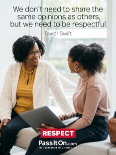 We don't need to share the same opinions as others, but we need to be respectful. #<Author:0x00007f29fd99ec50>